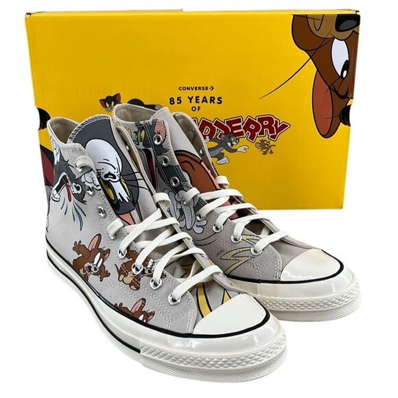 Converse x Tom and Jerry Chuck 70 Limited Edition Hightop Sneakers Shoes Size 13 - Picture 2 of 7